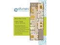 3 bed, 3 bath unit floorplan, 1425 sq ft, 80 sq ft porch. Modern kitchen and baths at 5200 N Kings Hwy. # 3-B, Myrtle Beach, SC 29577