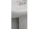 Close-up of a pedestal sink with chrome faucet at 1106 Black Lake Way, Conway, SC 29526