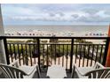 Balcony view of the beach, ocean, and pool at 1501 S Ocean Blvd. # 444, Myrtle Beach, SC 29577