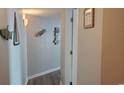 Beach-themed hallway with light gray walls and wood-look flooring at 2504 N Ocean Blvd. # 1633, Myrtle Beach, SC 29577