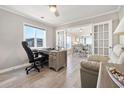 Home office with built-in desk and ocean views at 4600 N Ocean Blvd. # A3, North Myrtle Beach, SC 29582