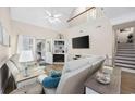 Bright living room with vaulted ceilings and fireplace at 1023 Marthas Way, North Myrtle Beach, SC 29582