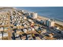 Beachfront property aerial view showing location and proximity to ocean at 205 56Th Ave. N, North Myrtle Beach, SC 29582