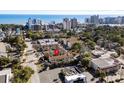 Aerial view showcasing the townhouse's location near the ocean at 409 77Th Ave. N # B, Myrtle Beach, SC 29572