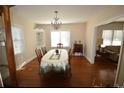 Formal dining room with hardwood floors and a large table at 4819 Walnut St., Loris, SC 29569