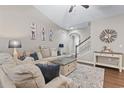 Cozy living room featuring a neutral color palette and ample seating at 1400 Rainsbrook Ct., Conway, SC 29526