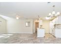 Spacious living room with tile flooring and a ceiling fan at 4309 Lotus Ct. # G, Murrells Inlet, SC 29576