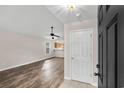 Entryway with dark door and view into living room at 869 Silvercrest Dr., Myrtle Beach, SC 29579