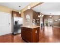 Spacious kitchen with stainless steel appliances and an island at 1901-B High St., Myrtle Beach, SC 29577