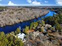 Aerial view of a house near the water, surrounded by trees at 462 Mohican Dr., Georgetown, SC 29440