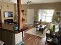 Open concept living area with hardwood floors and unique decor at 804 Brenda Pl., Myrtle Beach, SC 29577