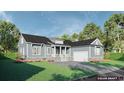 Well-manicured home featuring a two-car garage, stone foundation, and charming curb appeal at 217 Wahee Pl., Conway, SC 29527