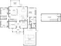 Home floor plan with dimensions featuring 3 bedrooms, garage, and optional bonus room at 217 Wahee Pl., Conway, SC 29527