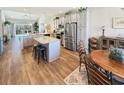 Spacious kitchen with an island, stainless steel appliances, and light gray cabinets at 220 Machrie Loop # A, Myrtle Beach, SC 29588