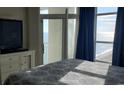Main bedroom with stunning ocean views and private balcony access at 2504 N Ocean Blvd. # 2133, Myrtle Beach, SC 29577