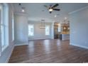Spacious dining room with hardwood floors and chandelier at 8091 Laurel Ash Ave., Myrtle Beach, SC 29572