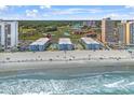 Aerial view of oceanfront building with beach access at 9520 Shore Dr. # 3B, Myrtle Beach, SC 29572
