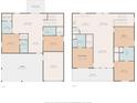 Detailed floor plan showcasing the layout of the home's two floors and amenities at 2428 Park St., North Myrtle Beach, SC 29582
