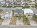 Scenic aerial view of waterfront homes along a canal, showcasing the neighborhood's layout and water access at 306 59Th Ave. N, North Myrtle Beach, SC 29582