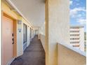 Building hallway with carpeted floors and light walls at 6900 N Ocean Blvd. # 1439, Myrtle Beach, SC 29572