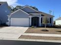 Beautiful home with a well-maintained yard, driveway, and lovely exterior details at 1519 Wood Stork Dr., Conway, SC 29526