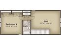 Upper floorplan showing a loft area, bedroom, and bathroom at 508 Sheepbridge Way, Loris, SC 29569