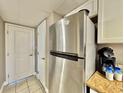 Featuring stainless steel refrigerator and sleek cabinets at 6900 N Ocean Blvd. # 1234, Myrtle Beach, SC 29577