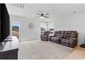 Bright living room with comfortable seating, a ceiling fan, and natural light at 141 Foxford Dr., Conway, SC 29526