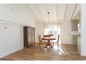 Bright dining area with hardwood floors and chandelier at 5705 Cates Bay Hwy., Conway, SC 29527