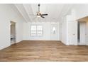 Bright living room featuring vaulted ceilings and hardwood floors at 5705 Cates Bay Hwy., Conway, SC 29527