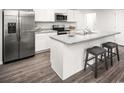 Modern kitchen with stainless steel appliances and island at 1075 Oak Meadow Dr., Conway, SC 29526