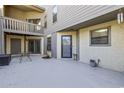 Private patio with table, providing an outdoor space for relaxation at 611 S 13Th Ave. # 175, Surfside Beach, SC 29575