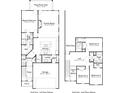 Floorplan of a two-story end unit featuring 4 bedrooms, including a Primary suite, with garage, and a loft at 910 Foxtail Dr. # D-45, Longs, SC 29568