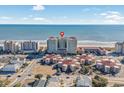 Aerial view of Mar Vista Grande, highlighting its location near the beach at 603 S Ocean Blvd. # 1103, North Myrtle Beach, SC 29582