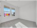 Bright bedroom with plush gray carpet and two large windows at 234 Letha Dr, Longs, SC 29568