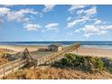 Scenic view of a pier extending over the ocean and sandy beach at 6000 N Ocean Blvd. # 205, North Myrtle Beach, SC 29582
