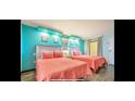 Bedroom with two beds, offering a relaxing coastal atmosphere at 6900 Ocean Blvd. N # 843, Myrtle Beach, SC 29572