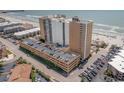 Oceanfront property aerial view, showing building and parking at 9550 Shore Dr. # 1721, Myrtle Beach, SC 29572
