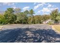 Cul-de-sac street view showcases mature trees and landscape, offering a serene and quiet neighborhood setting at 9684 Ravello Ct., Myrtle Beach, SC 29577