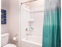 Clean, functional bathroom with a tub/shower combination and decorative accents at 413 Falling Leaf Loop, Myrtle Beach, SC 29588