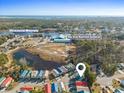 Aerial view of waterfront community on the Intracoastal Waterway near Blue Drum Waterfront Restaurant at 4419 Grande Harbour Blvd., Little River, SC 29566