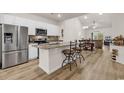 Modern kitchen featuring stainless steel appliances, granite counters, and an open floor plan at 801 San Marco Ct. # C, Myrtle Beach, SC 29579