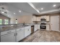 Modern kitchen showcasing stainless steel appliances, granite countertops, and open layout at 1215 Wehler Ct., Conway, SC 29526