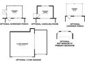 Floorplan options include a screened porch, Carolina room, and three car garage at 175 Glengrove Lane, Murrells Inlet, SC 29576
