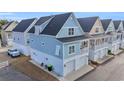 Exterior view of the stylish two-story home with a two car garage at 146 Marblehead Dr., Little River, SC 29566