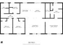 Detailed floor plan showcasing layout of bedrooms, bathrooms, kitchen, and living spaces at 1310 Rabbit Ln., Conway, SC 29526