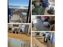 Collage featuring the balcony with ocean view, kitchen, and comfortable living area at 2501 S Ocean Blvd. # 206, North Myrtle Beach, SC 29582