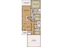 Detailed floor plan showcasing the layout of the bedrooms, kitchen, living spaces, and garage at 627 Castle Ct., Myrtle Beach, SC 29579