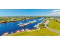 Breathtaking aerial view of the marina, docks, and waterway showcasing the luxurious waterfront lifestyle at 2151 Bridge View Ct. # 2-902, North Myrtle Beach, SC 29582