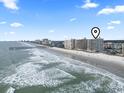 Beautiful aerial view of the beach condos with ocean view at 6200 N Ocean Blvd. # 101, North Myrtle Beach, SC 29582